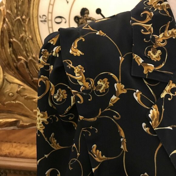 Vintage Argenti Boutique. Size 10. Knife Pleated. Double Breasted. Blouse. B29 - Picture 5 of 8